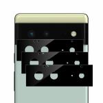 Kite Digital Compatible with [Pack of 3] Google Pixel 6 [Black] Back Camera Lens Protector Tempered Glass - Full Camera Coverage with Easy Installation Kit