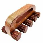 DIVINE Wooden multipurpose body acupressure massager with 10 massage roller..