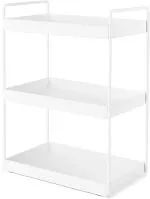 Appeasy White Metal 3-Tier Standing Rack Countertop Spice Storage Organizer