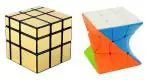 Enorme High Speed 3x3x3 Golden Mirror & Twister Twist High Stability Magic Puzzle Cubes