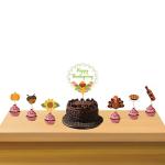 Festiko Happy Thanks Giving Cake Topper Thanksgiving Day Theme For Happy Thanksgiving Party Decoration Supplies