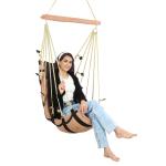 Faburaa Grande Swing for Adults & Kids, jhula for Balcony, Wt Capacity 150Kg (Cotton, Golden)