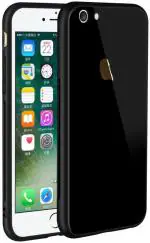 Mbcase Apple Iphone 5, Apple Iphone 5S Black Glass, Silicon Back Cover