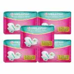 Smilepad Anion air Sanitary Pads for Women - Cottony, Flexi Wings, XXL Pack of 5 (50 Pads)