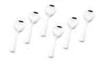 Shapes Silver Stainless Steel Soup Spoon (Pack Of 6) l Spoons l Dinnerware l Kitchenware l Crockery items l Spoons for dinner table l Dinner tableware l Stainless steel Spoons