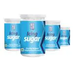 Uttam Sugar Baking and Confectionary Icing Sugar for Baking Pack of 4 Jars