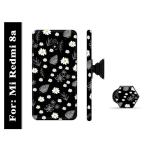 Mobi Elite Bright Florist Printed Hard Back Cover with Mobile Holder,Pop socket for Mi Redmi 8A