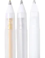 MILLENSIUM Highlighter Pen Smooth Long Lasting Smudge School and Office Stationery Gold, Silver, Cream Ink, Pack of 3