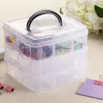 MODERN INNOVATOR White Plastic Jewelry Storage Organizer Vanity Box - 12.8 cm