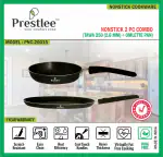 Prestlee Nonstick Cookware Set 2 PC Combo (Tawa 250 + Omlette Pan) - Deluxe / Nonstick Tawa / Flat Tawa / Dosa Tawa / Roti Tawa