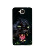 Casotec Angry Black Tiger Face Design Printed Silicon Soft TPU Back Case Cover for Huawei Honor Holly 2 Plus