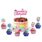 Festiko Baby Sprinkles Cake & Cupcake Toppers (Set of 7 Pcs), Baby Shower Decorations Items, Welcome Baby Decorations