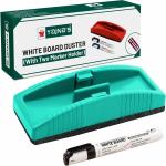 YAJNAS Non Magnetic White Board Duster And Marker| Dry Erase Whiteboard Eraser for Erasing Whiteboard Marker or Chalk Board Writing - (Pack of 01 Duster And 1 Marker, Multicolor) Dusters (Multicolor)