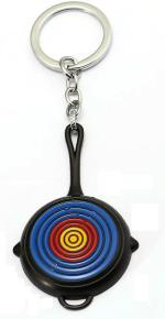 Blue Aura Counta Silver Metal Pan - Target Practice Skin - Pubg Key Chain