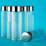 PRAYATI Plastic Water Bottle With Steel Cap for Fridge Leak-Proof Water Bottles - (Set-6, 1000ml)