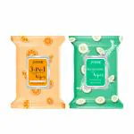 Jaquline USA Face wipes Combo(3in1 Daily Brightening + Refreshing ) Pack of 2