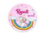 Ashvah Multicolour Engineered Wood Unicorn Customizable Fridge Sticker Magnet-Gift On Happy Birthday For Friend, Daughter, Name-Rupali
