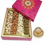 Ghasitaram's Diwali Special Pink Dry fruit Box (400 gms) Perfect for Diwali, Bhaidooj gifting