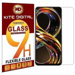 Kite Digital Realme 8i Transparent Tempered Glass Screen Protector with Full Screen Coverage (Except Edges) and Easy Installation Kit (Pack of 3)