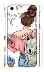 YAPZONE | Designer Back Case Cover for Apple iPhone 5 / 5s / SE | Cool Girl with Books and Bag |