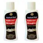 TAMBERI PITERI Instant Silver Magic Cleaner 50ML PACK 2(TOATL 100ML) | Silver Cleaner Liquid | Cleaning Tarnish Surface | Silver Tarnish Liquid Cleaner | Silver Dip Instant Silver Cleaner | Silver Cleaner - 100ML