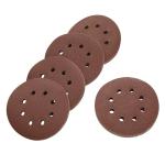 H9 Round Sandpaper 8-Hole Hook & Loop Sanding Disc 5 inch for Orbital Circular Sander 125mm (Combo 50 Disc (36,60,80,100,120 Grits)(10 each))