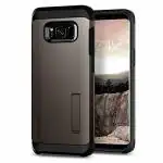 Spigen Tough Armor Gunmetal Polycarbonate and Thermoplastic Polyurethane Back Cover Compatible with Samsung Galaxy S8, 15.37 x 7.42 x 1.3 cm