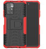 Empire Accessories Poco M4 Pro 5G Red Polycarbonate Shockproff Dazzle Kick Stand Back Case Cover