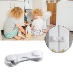 Safe-o-kid Finger Injury Safety -Durable, Elegant Child Safety Cabinet Lock- White Pack of 16