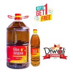 Shiv Aahvaan Pure Cold-Pressed Kachi Ghani Pure Mustard Oil | Healthy Cooking Oil for Daily use with Goodness of Omega 3 & 6 | Buy 5 Litre Get 1 Litre Free