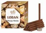 GSB Loban Premium Dhoop Sticks with Stand Holder in Box. | Best for Pooja & Meditation | Dhoop Sticks | No Charcoal | No Bamboo | Hand Crafted | Long Lasting Dry Dhoop Sticks (100gms)