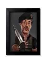 Blue Nexus Sylvester stallone The Expendables Wall Poster with Wall Frame Room Art Painting Collection A4 size 10x13
