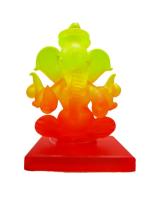 RHYTHM ENTERPRISE Hindu Lord Ganesha Statue for CAR - Ganesh - Double Side - Both Side Ganesha FACE (2966)