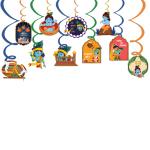 Festiko Set of 20 Pcs Krishna Janmashtami Decoration Swirls With Cutouts, Hanging Decoration Supplies, Kanha Bal Gopal Janmashtami Decoration