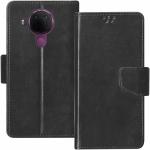 Frazil Faux Leather Case Flip Cover for Nokia 5.4 with Foldable Stand & Cards Slots - Black