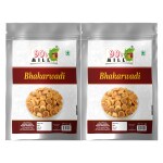 90's MILL Traditional Style Bhakarwadi Gujrati Mini Bhakarwadi | Authentic Button Bhakarwadi | Mouth-watering Crunchy, Light and Flavourful Tea Chai Party Snack Namkeen Savoury Snack-150g*2Pack