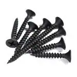 Elegant Casa 1 Inch Drywall Screws Phillips Type With Fine Thread Flat Head for Fixing Wood, Gypsum Board, Plywood, Fall Ceiling, Plaster Board,(150pcs) Black