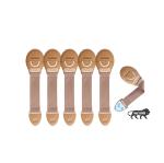 Kids Station Made in India Furniture Safety Locks for Kids, Child Safety Locks for Drawer, Cabinet, Cupboard, Baby Proofing Product, Strong Adhesive Safety Lock (Pack of 6, Beige)