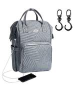 Sunveno Diaper Bag and Stroller Hooks, Nova Grey