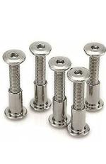 RELY (Combo Set -10 Pcs) M6x80 mm Allen JCB Screw with JCB Female Sleeve Barrel Nut With Allen Key 1 Pc | Fastener for Joining Wood Boards, Cabinets, Cupboards,Chairs & Beds