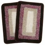 Saral Home Easy Living Brown Cotton Anti Slip Bath Mat 40x60 cm (Set of 2)