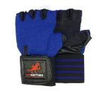 FitRaptors Mesh Gym Gloves with 80mm Wrist Support and swade Palm Resistance (Royal Blue)