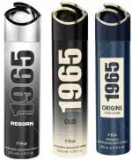 PasCom FRSH By Salman Khan 1965 Deodorant Perfumed Body Spray for Men Each 200 ML Pack of 3 (Reborn,Orginis,Oud) | Long Lasting Skin Friendly Deo Spray for Everyday EACH 200 ML