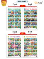 GO WOO Combo of 2 |2 IN 1 BENNY IS ANGRY & JEALOUS & BENNY IS SAD & SHY AND MORE CHARTS FOR KIDS