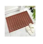 SHALVI Non Slip Bath Shower Floor Mat with Drain Hole Anti Slip Bathroom Tube Mat (Maroon, 24
