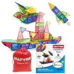 SURGICALS53 Magnetic Blocks for Kids Tiles - 40 Pieces Set Gifts for Girls, Boys Learning Builder Educational Game