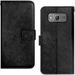 Juberous Vintage Flip Case Cover for Samsung Galaxy Grand Prime (4G) Leather | Inner TPU | Foldable Stand | Wallet Card Slots - Black
