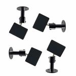 MYL Alloy Steel Satellite Wall or Ceiling Mounting Stand Kit Brackets for Bose Sony Panasonic Samsung Speakers Mounts (Black)