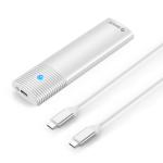 ORICO Aluminum M.2 NVMe SSD Enclosure, 10Gbps USB C Adapter, USB 3.2 M.2 NVMe Reader- White