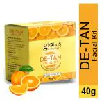 Globus Naturals De-Tan 6 Step Facial Kit, For Tan Removal & Even Skin Tone, Suitable For All Skin Types, 40gm